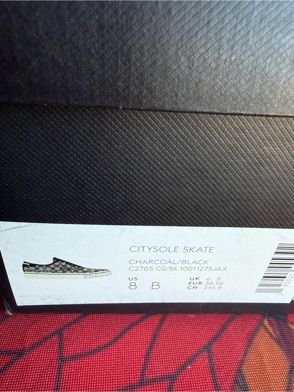 Coach women’s  Black Signature Logo Canvas Lace-Up Sneakers - Picture 6 of 6